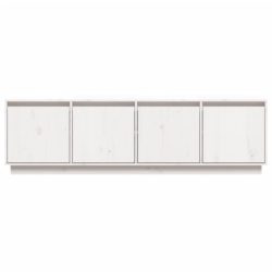 TV-benk hvit 156x37x45 cm heltre furu