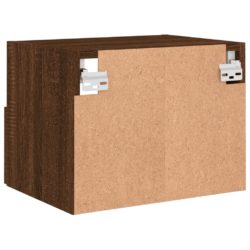 Vegghengte TV-benker 2 stk brun eik 40x30x30 cm konstruert tre