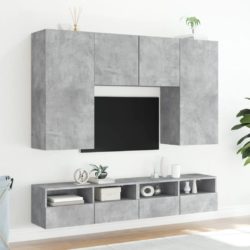 Vegghengte TV-benker 2 stk betonggrå 100x30x30cm konstruert tre