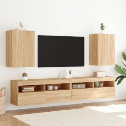 Vegghengt TV-benk sonoma eik 40,5x30x60 cm konstruert tre