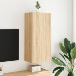 Vegghengt TV-benk sonoma eik 40,5x30x90 cm konstruert tre