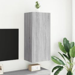 Vegghengt TV-benk grå sonoma 40,5x30x90 cm konstruert tre