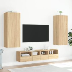 Vegghengt TV-benk sonoma eik 40,5x30x102 cm konstruert tre