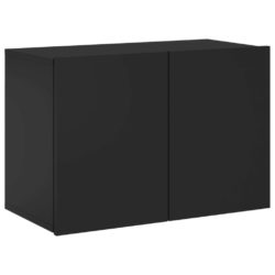 Vegghengt TV-benk svart 60x30x41 cm