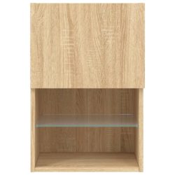 TV-benk med LED-lys sonoma eik 40,5x30x60 cm