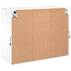 Vegghengt TV-benk med LED hvit 78,5x30x60,5 cm