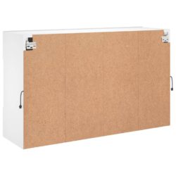 Vegghengt TV-benk med LED hvit 98,5x30x60,5 cm