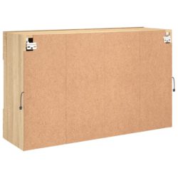 Vegghengt TV-benk med LED sonoma eik 98,5x30x60,5 cm