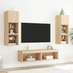 TV-benk med LED sonoma eik 60x30x30 cm