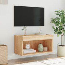 TV-benk med LED sonoma eik 60x30x30 cm