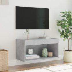 TV-benk med LED betonggrå 60x30x30 cm