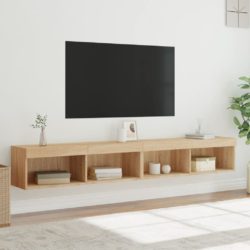 TV-benker med LED-lys 2 stk sonoma eik 100x30x30 cm