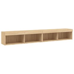 TV-benker med LED-lys 2 stk sonoma eik 100x30x30 cm