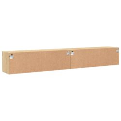 TV-benker med LED-lys 2 stk sonoma eik 100x30x30 cm