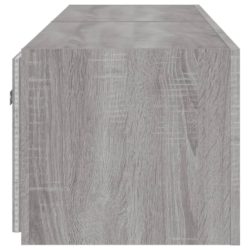 TV-benker med LED-lys 2 stk grå sonoma 80x35x31 cm