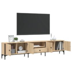 TV-benk med skuff sonoma eik 200x25x44 cm konstruert tre