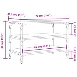 Skobenk sonoma eik 70×38,5×49 cm konstruert tre