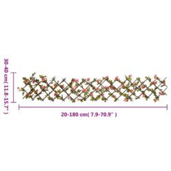 espalier med kunstig eføy 5 stk mørkerosa 180×20 cm