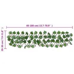 Utvidbart espalier kunstige drueblader grønn 5 stk 180×20 cm