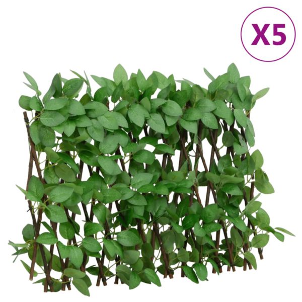 espalier med kunstig eføy 5 stk grønn 180×30 cm