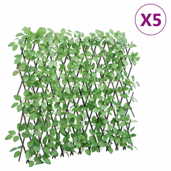 espalier med kunstig eføy 5 stk grønn 180×65 cm