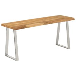 Benk med naturlig kant 105 cm heltre akasie