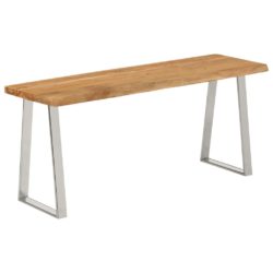 Benk med naturlig kant 105 cm heltre akasie