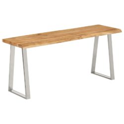 Benk med naturlig kant 105 cm heltre akasie