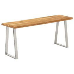 Benk med naturlig kant 105 cm heltre akasie