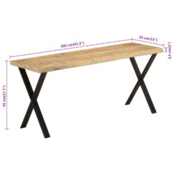 Benk med naturlig kant 105 cm heltre mango