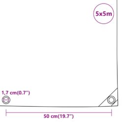 Presenning grå 5×5 m 650 g/m²