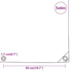 Presenning grå 5×6 m 650 g/m²