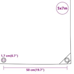 Presenning grå 5×7 m 650 g/m²