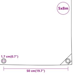 Presenning grå 5×8 m 650 g/m²