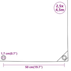 Presenning grønn 2,5×4,5 m 650 g/m²