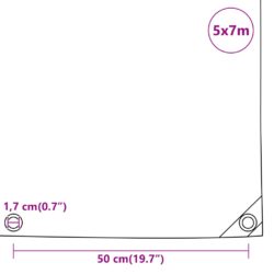 Presenning grønn 5×7 m 650 g/m²