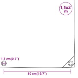 Presenning svart 1,5×2 m 650 g/m²