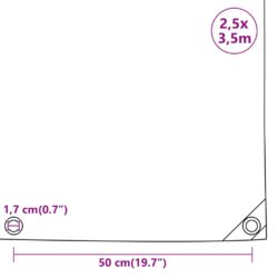 Presenning antrasitt 2,5×3,5 m 650 g/m²