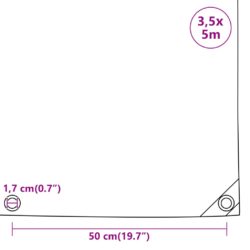 Presenning antrasitt 3,5×5 m 650 g/m²