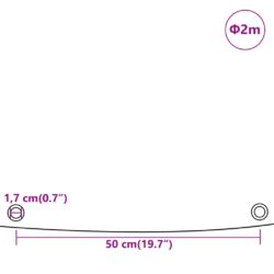 Presenning grå Ø 2 m 650 g/m²