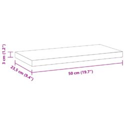 Vegghyller 2 stk 50×23,5×3 cm sølv rustfritt stål