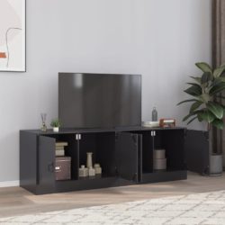 TV-benker 2 stk svart 67x39x44 cm stål