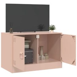 TV-benk rosa 67x39x44 cm stål