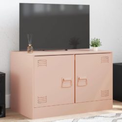 TV-benk rosa 67x39x44 cm stål