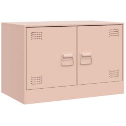 TV-benker 2 stk rosa 67x39x44 cm stål