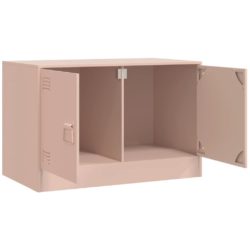 TV-benker 2 stk rosa 67x39x44 cm stål