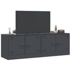 TV-benker 2 stk antrasitt 67x39x44 cm stål