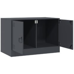 TV-benker 2 stk antrasitt 67x39x44 cm stål