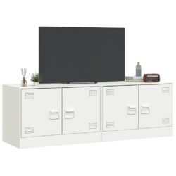 TV-benker 2 stk hvit 67x39x44 cm stål