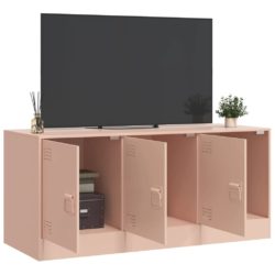 TV-benk rosa 99x39x44 cm stål